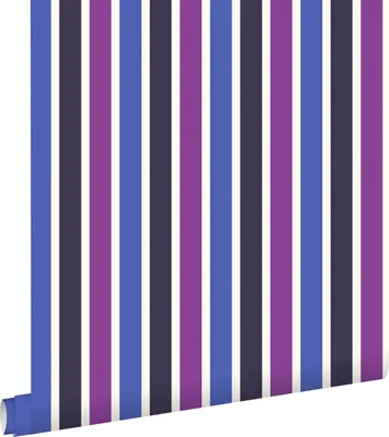 Zdjęcie produktu dla ESTAhome Tapeta paski niebieskimIfioletowym - 116518 - 53 cm x 10,05 m