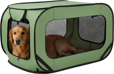 Produktbild von Faltbarer Transportkorb für Hunde und Katzen, 94x53x53 cm – Oxford-Stoff, sicher und geräumig – ideal für Auto, Camping und Reisen