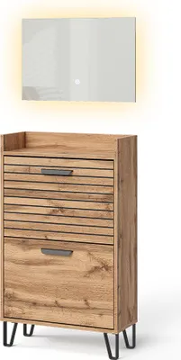 Produktbild von Garderobe Vicco Amber Eiche Wotan 59.8 x 100 cm 2 Teile, Model 57340