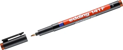 Produktbild von Permanent Pen edding 141 F 0,6mm braun Packung mit 10 Stück