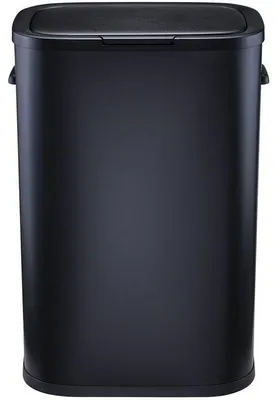 Immagine prodotto di Pattumiera da cucina 60 L, apertura a pressione, acciaio inossidabile nero, KITCHEN MOVE, Portland, 42 x 28,5 x 62,5 cm
