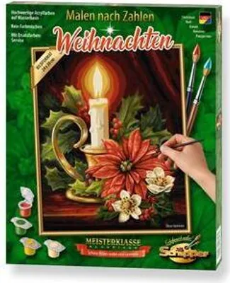 Produktbild von Schipper 609240827 Malen nach Zahlen - Weihnachten - Bilder malen für Erwachsene, inklusive Pinsel und Acrylfarben, 24 x 30 cm