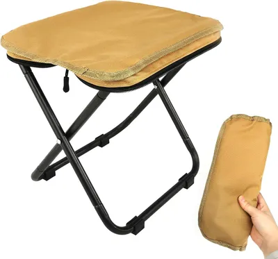 Produktbild von Campingstuhl 28,5 cm, Tragbarer Klappstuhl mit Tragetasche, Fußstütze, Leichtgewicht für draußen