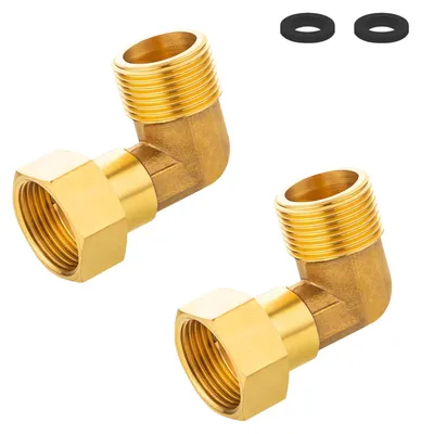 2x Messing-Winkelverschraubung 3/4 Zoll, 90°, mit O-Ringen