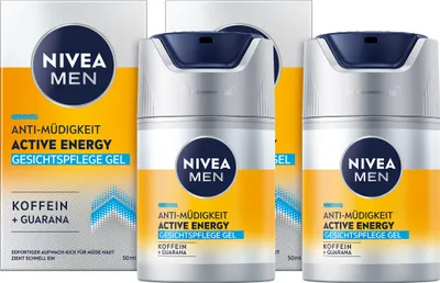 Produktbild von NIVEA MEN Active Energy Gesichtspflege Gel Anti-Müdigkeit Koffein Guarana 2 x 50 ml