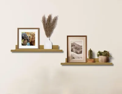 Produktbild von BD ART Modernes Wandregal aus Eiche, 100 cm, für Bücher, Gewürze, Fotos
