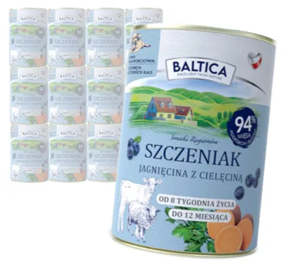 Zdjęcie produktu dla Baltica Jagnięcina z Cielęciną 12x400g Bezzbożowa Mokra Karma Dla Szczeniąt
