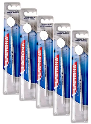 Produktbild von 5x Mundspiegel - Patientenspiegel / Aluminium