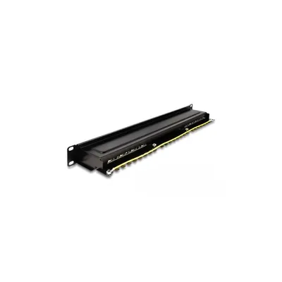 Zdjęcie produktu dla Delock - Patch panel - Montaż w szafie - CAT 6a - RJ-45 X 16, LSA X 16 - Czarny - 1U - 48.3 cm (19")