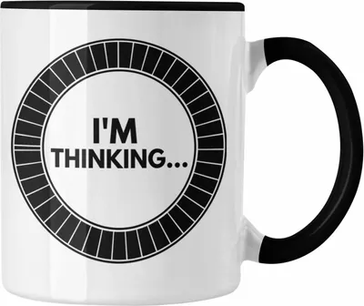 Produktbild von Trendation - Lustige Gamer Tasse Zocker Geschenk Gamer Gamergirl Geschenkidee Geburtstag I'm Thinkin (Schwarz)