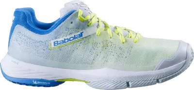 Produktbild von Babolat Jet Ritma Padel-Tennis Padelschuhe Sportschuhe weiß/gelb/blau 31F23753-4112, Schuhgröße:38.5 EU