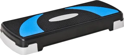 Produktbild von Steppbrett Aerobic-Stepper Höhenverstellbar Mit 3 Stufen (10/15/20Cm), Fitness Heimtrainer, Bis 150 Kg, Hellblau, 80X31X10-20 Cm