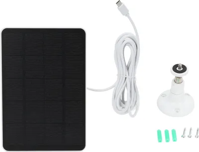 Produktbild von 5 V 4W Solarpanel Monokristal Silizium niedriger Stromverbrauch Ladegerät Weiß für Sicherheitsschutzüberwachung