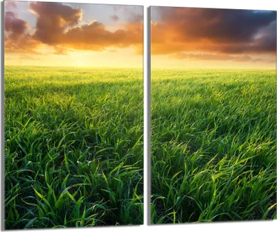 Image de Plaques de recouvrement pour cuisinière 2 pièces 30x52 Couverture de plaque vitrocéramique en verre, Paysage Village