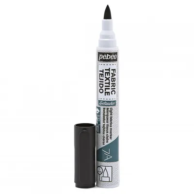 Image de Pebeo Setacolor Light Fabrics Marker 7A, Schwarz