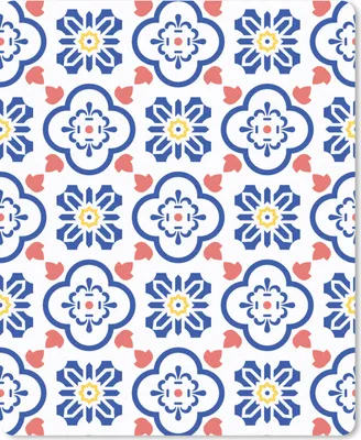 Produktbild von MuchoWow® Mauspad Mousepad Blume - Blau - Rot - Muster 19x23 cm - Mousepads - Maus Mat - Pad - Mausunterlage - Mauspads - Spielen