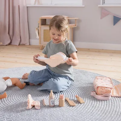 Produktbild von Puppenwickeltasche mit Zubehör für Baby- und Stoffpuppen