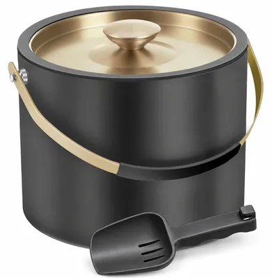 Image de Seau à glace en acier inoxydable de 3,2 litres, avec couvercle et louche