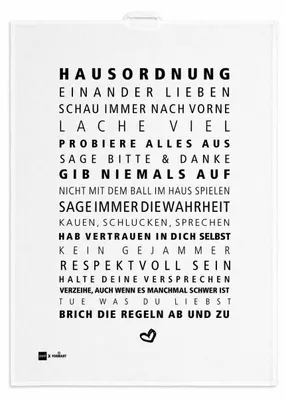 Produktbild von PPD Hausordnung kitchen towel, Küchenhandtuch, Geschirrtuch, Handtuch, Leinen / Baumwolle, 70 x 50 cm, 185500473