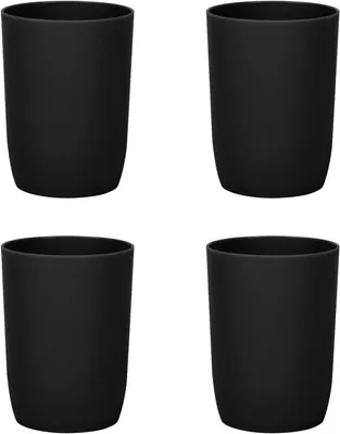 Obrázek produktu pro Držáky na zubní kartáčky, černé - Sada 4 kusů - Držáky na zubní kartáčky pro děti - Sada držáků na zubní kartáčky - Plastové kelímky - Vhodné i pro dospělé