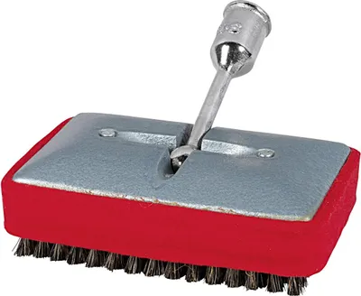 Image de Sorex 27604 Balai à cirer, avec articulation à rotule et support de manche en fonte malléable nickelée, rouge