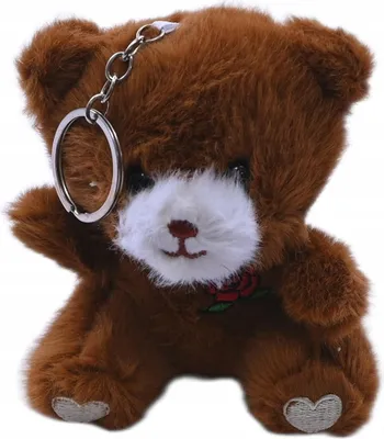 Immagine prodotto di Portachiavi orsacchiotto di peluche 12 cm - Simpatico ciondolo a forma di orsacchiotto per borsa e zaino