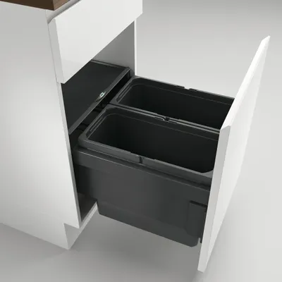 Produktbild von NABER 8013301 Abfallsammler 32 (2x16) Liter Cox® Base 360 S/450-2 anthrazit, H 360 mm