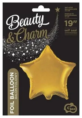Immagine prodotto di Palloncino in foil B&C Stella dorata, opaco, 44 cm - Godan