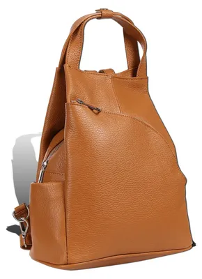 Image de Sac à dos urbain en cuir pour femmes, marque Toscanto, couleur marron, modèle D2OTT613RN