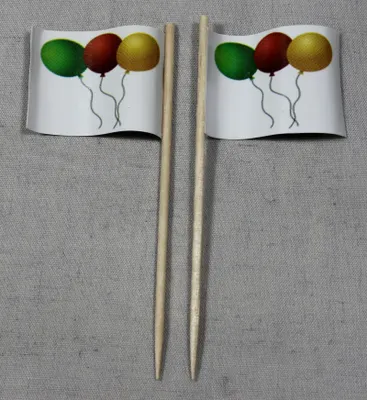 Produktbild von Party-Picker Flagge Luftballons Papierfähnchen in Spitzenqualität 25 Stück Beutel