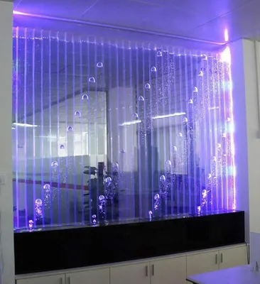Produktbild von Moderne Trennwand Wasser Wände LED Wasserwand Beleuchtete Wand Säulen 200x200cm