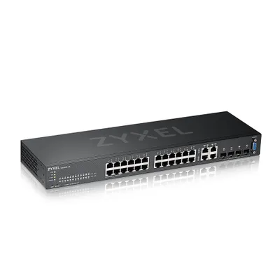 Image de Zyxel GS2220-28 - Switch - managed - 24 x 10/100/1000 + 4 x Kombi-Gigabit-SFP - an Rack montierbar (GS2220-28-EU0101F)