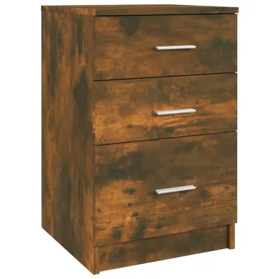 Produktbild von "SALE 2026"Nachtschrank - Nachttisch - Beistelltisch für Schlafzimmer - Räuchereiche 40x40x63 cm Holzwerkstoff - Nachttische & -schränke DE7226459