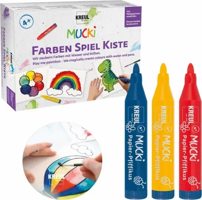 Produktbild von KREUL Aquarellmalstifte "MUCKI" Farben Spiel Kiste Set