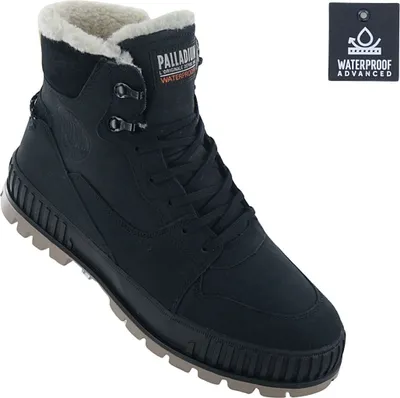 Produktbild von PALLADIUM PallaShock Warm WP Waterproof - Herren Winter Stiefel Gefüttert Boots Leder Schwarz 74351-008-M , EU 41 UK 7