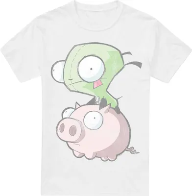 Productafbeelding van Invader Zim - T-shirt voor heren, model TV6738 (maat M), wit
