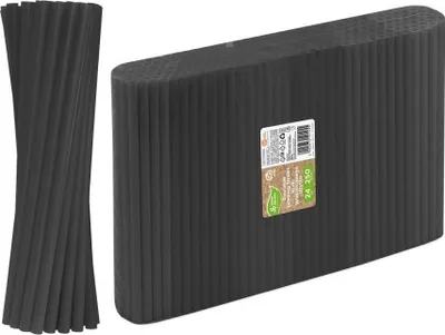 Image de Tubes réutilisables, noir jumbo, 9mm, 240mm, 250pcs.