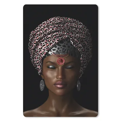 Produktbild von MuchoWow® Mauspad Mousepad Frau - Farben - Kopftuch 18x27 cm - Mousepads - Maus Mat - Pad - Mausunterlage