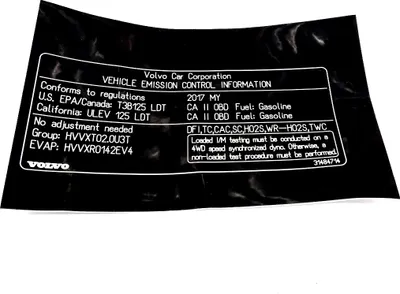 Produktbild von VOLVO XC90 Emissionsgrenzwert-Aufkleber original 31484714 OE