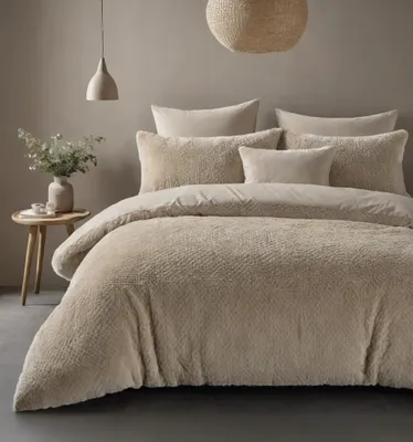 Produktbild von Sleeptime Fur Teddy Taupe 200 x 200/220 cm