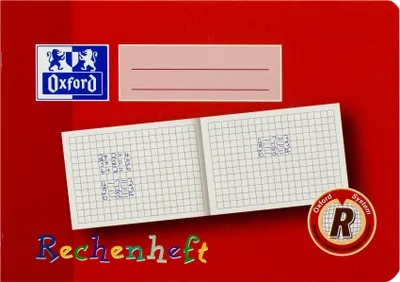 Produktbild von Oxford Rechenheft DIN A5 quer Lineatur: R / 10mm kariert 16 Blatt
