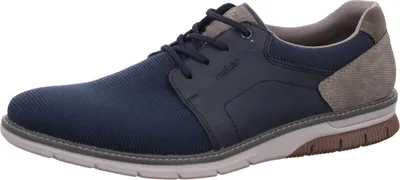 Produktbild von Rieker Herren Slipper mit Gummizug und weicher Decksohle aus Leder 14459, Größe:43 EU, Farbe:Blau