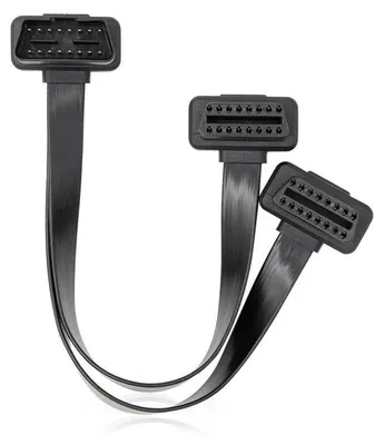 Produktbild von Techstar®-Verlängerungskabel, 2-in-1-Autoadapter für OBD2 16-Pin, 30 cm
