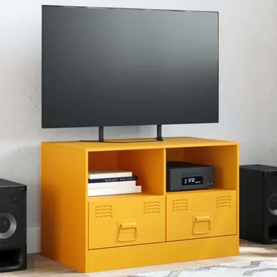 Produktbild von Möbel TV-Schrank Senfgelb 67x39x44 cm Stahl - TV-Schränke 841745
