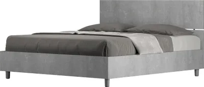 Produktbild von ITYHOME - Bett ohne Lattenrost 160x190 gerades Kopfteil Zement Demas