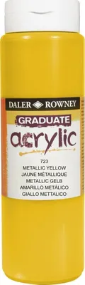 Obrázek produktu pro Daler Rowney Acrylic Paints Akrylová barva Metallic Yellow 500 ml 1 ks