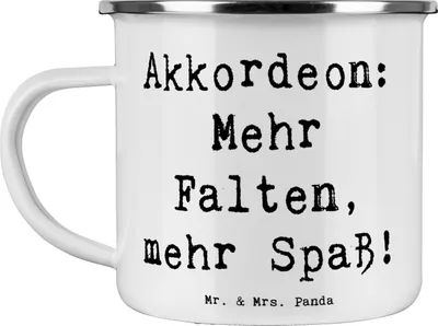 Produktbild von Mr. & Mrs. Panda Teetasse Spruch Akkordeon Spaß - Weiß - Geschenk, emotional, Leidenschaft, Musikinstrument, volkstümlich, Teebecher, Instrument, Volksmusik, Campingtasse