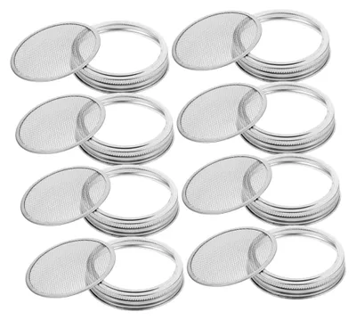 Produktbild von 8 Stück Sprossendeckel aus Edelstahl für Weithalsgläser
