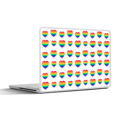 Produktbild von MuchoWow® Laptop Aufkleber Sticker Cover Stolz - Muster - Liebe 30x21 cm - Sticker für Laptop - Selbstklebend
