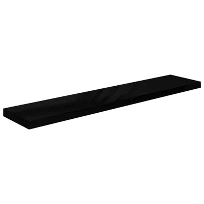 Produktbild von Schweberegal Hochglanz-Schwarz 120x23,5x3,8 cm MDF